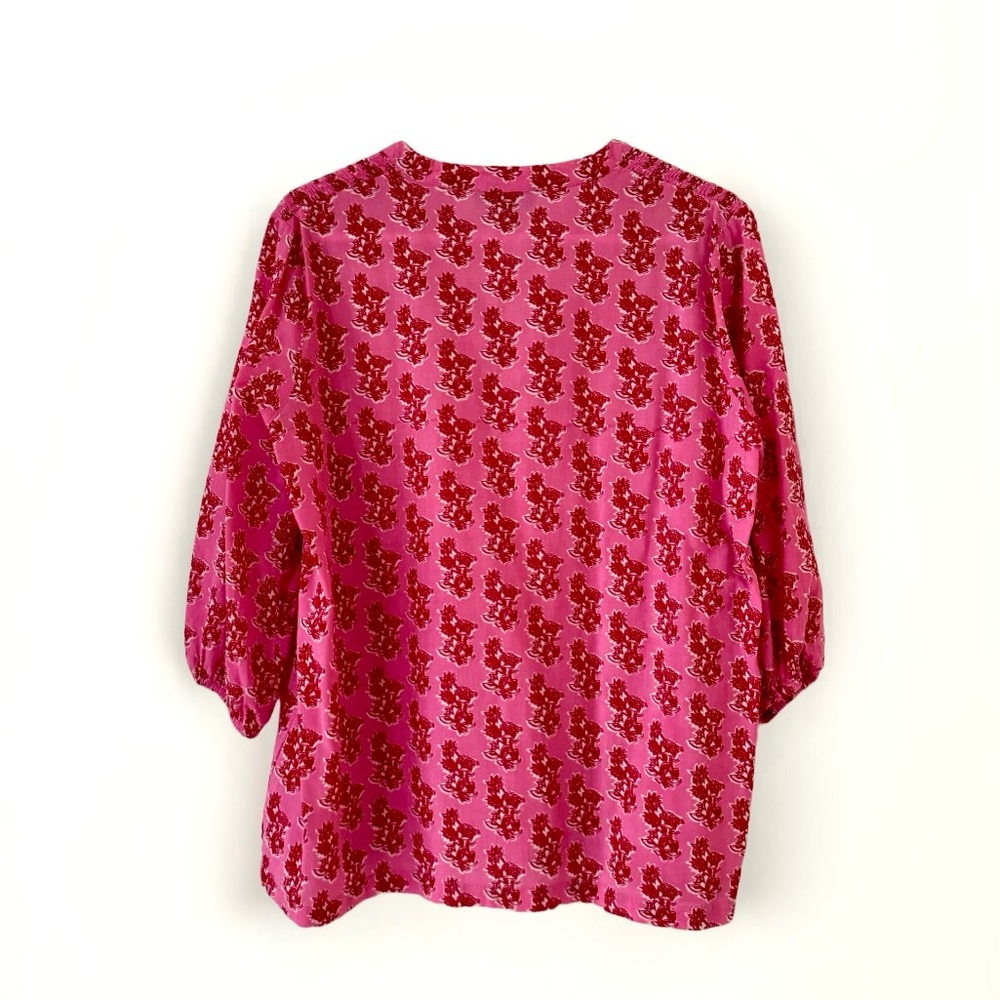 Ro’s Garden Floral Print Cotton Blouse - Picture 2 of 3